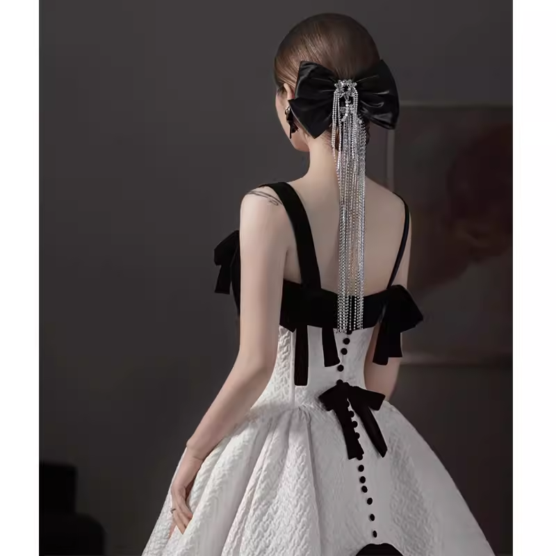 Beautiful Ball Gown Straps White Lace Long Prom Dress P1367