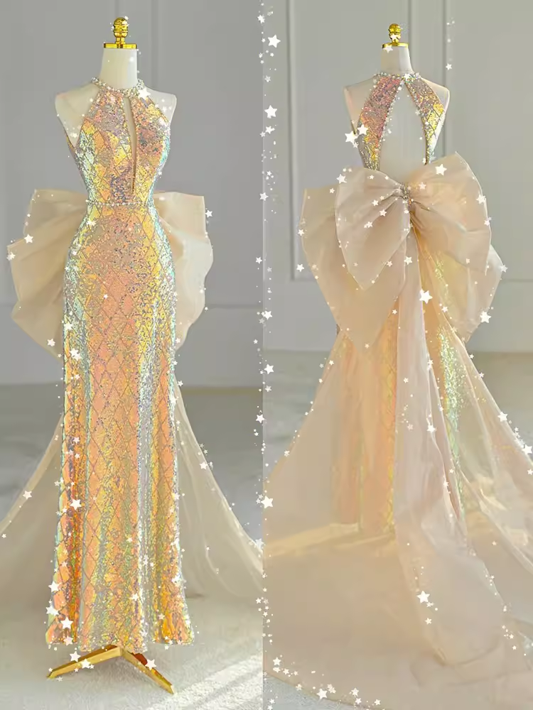 Sparkle A line Scoop Neckline Sequin Pink Long Prom Dress P1370