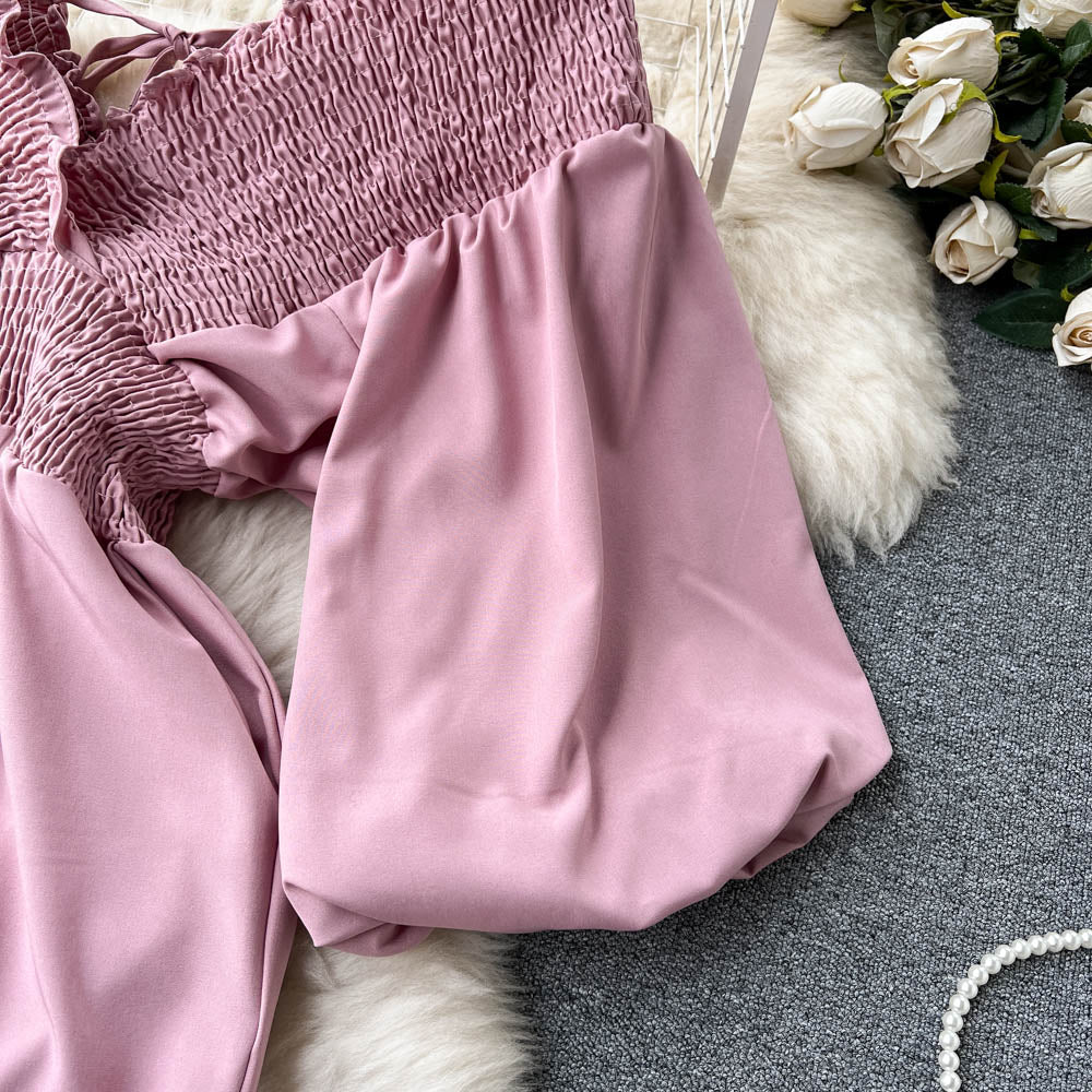 Stylish V-neck Long Sleeve Jumpsuits p268