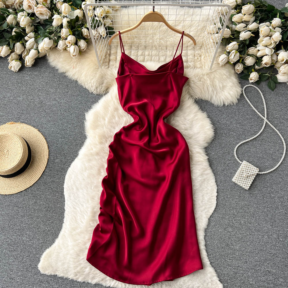 Simple Satin Dresses, Fashion Dresses P269