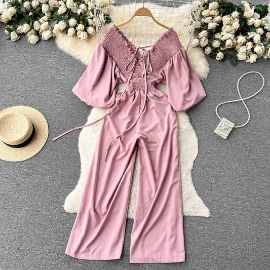 Stylish V-neck Long Sleeve Jumpsuits p268
