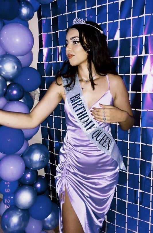 Simple 17th Birthday Dresses Tight Lilac Silk Satin Birthday Outfits P323