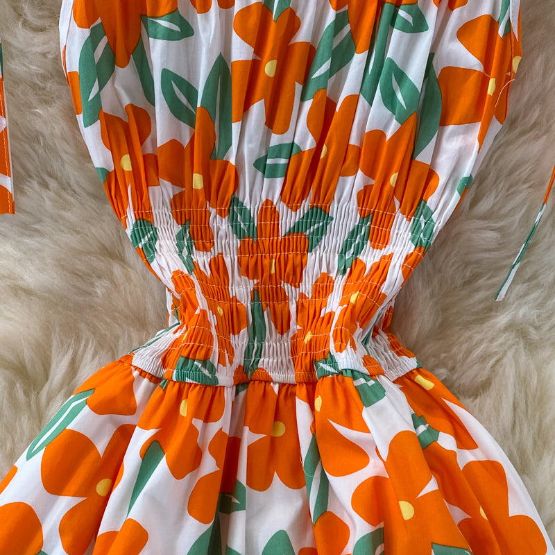 Cute A Line Floral Dress Fashion Dress P302