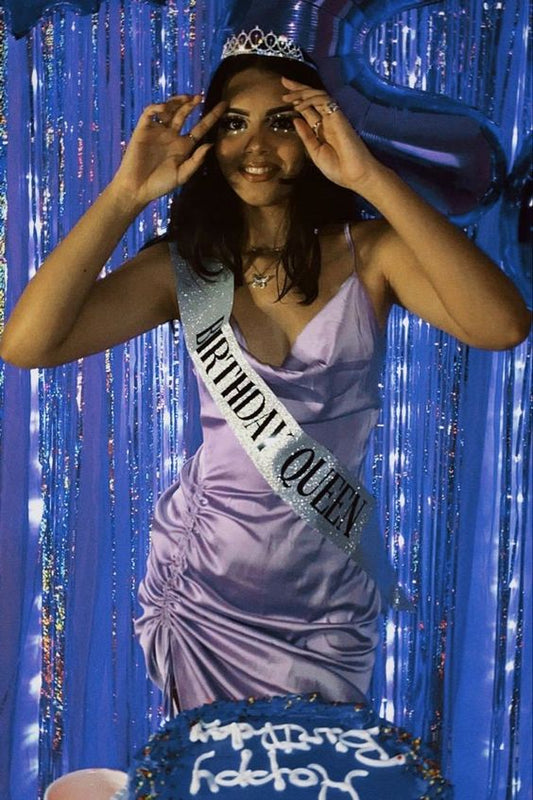 Simple 17th Birthday Dresses Tight Lilac Silk Satin Birthday Outfits P323