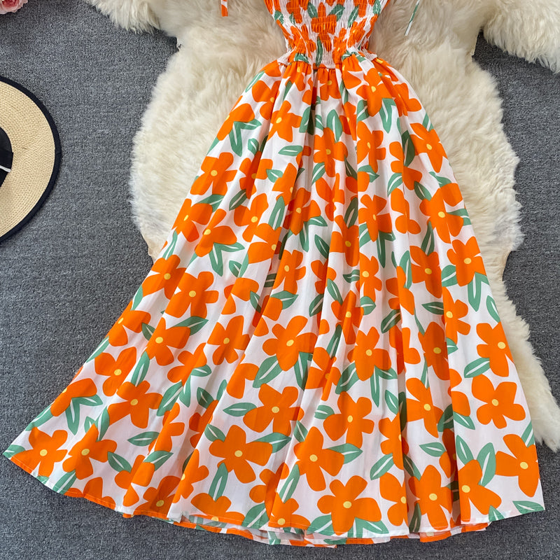 Cute A Line Floral Dress Fashion Dress P302