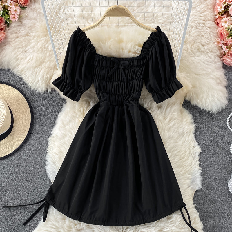 Cute Puff Sleeve A Line Dress P310 – PreppyDress