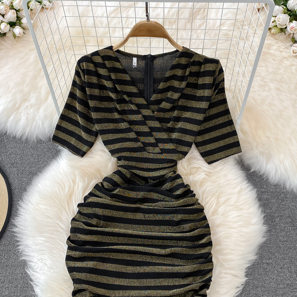 Sexy V Neck Short Dress Fashion Dress P295