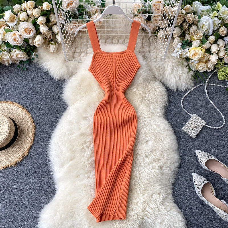 Sexy Spaghetti Straps Tight Knit Dress Women Holiday Dress P171 Sexy Spaghetti Straps Tight Knit Dress Women Holiday Dress P171