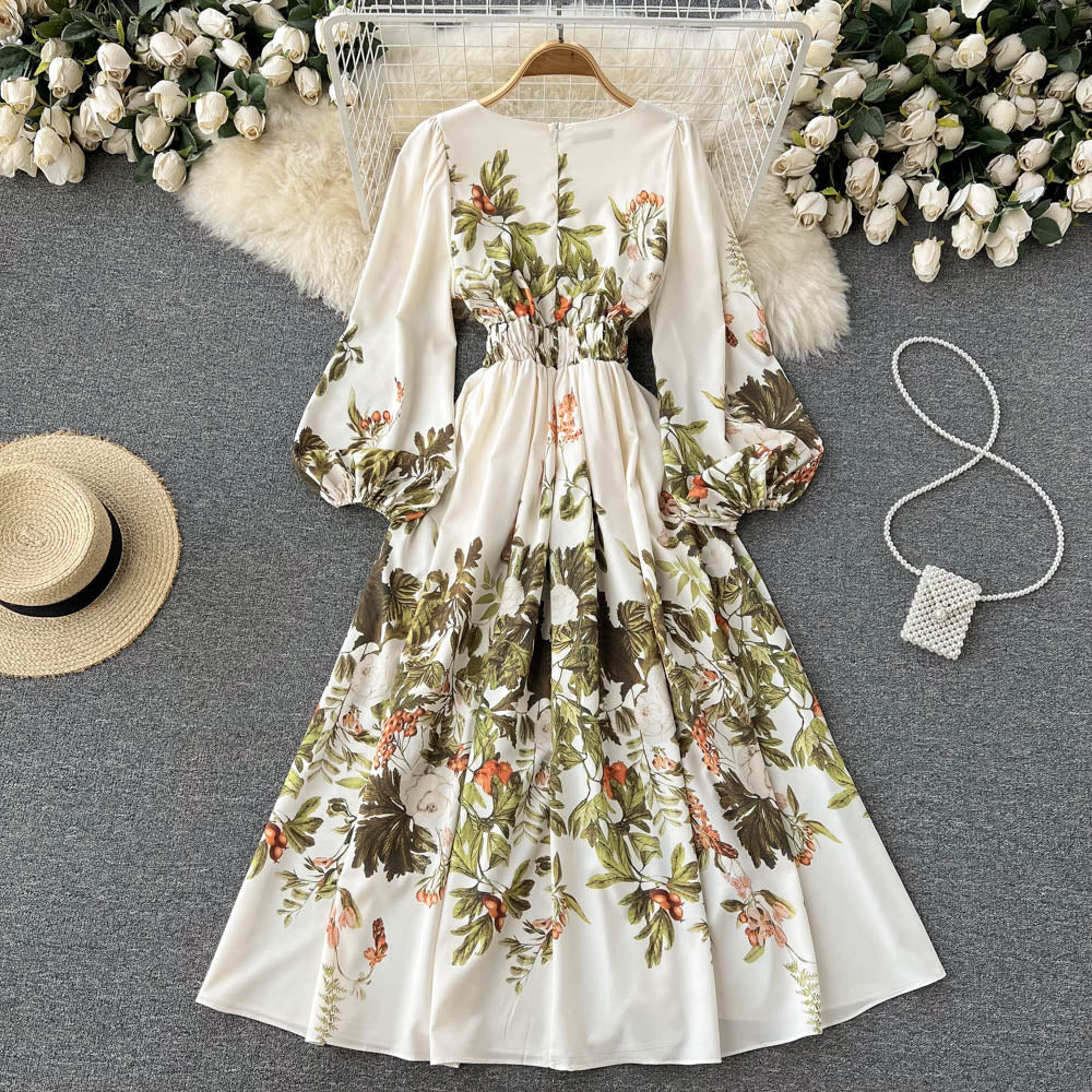 simple long sleeves summer women's dress P118