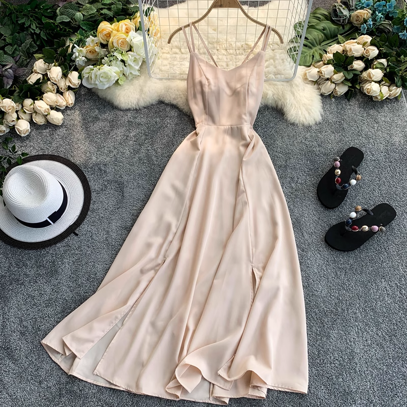 simple backless short summer women's dress P199 – PreppyDress