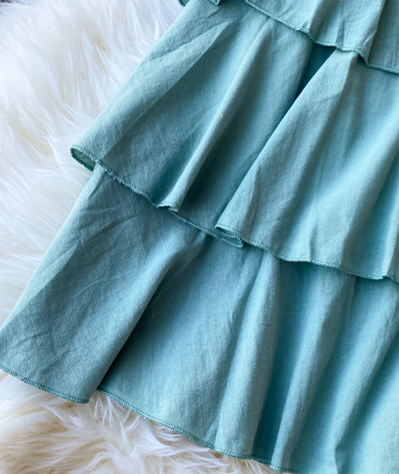 A line v neck backless dress women's dress 054