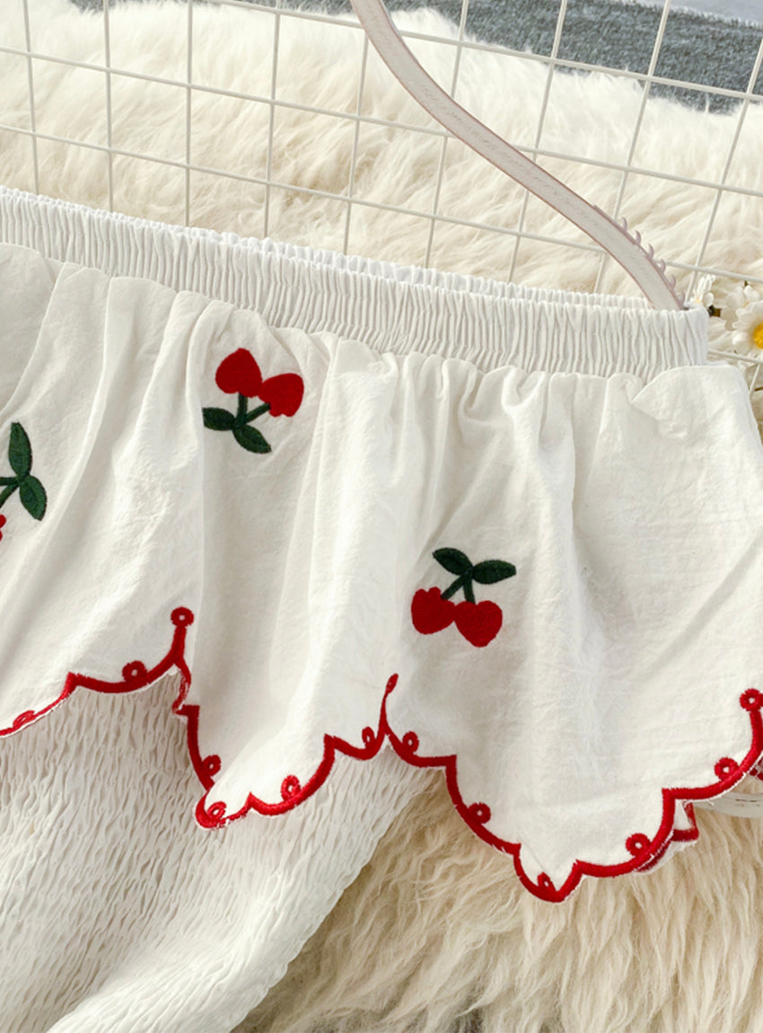 Cute A line cherry dress fashion girl dress 031