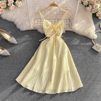 Süßes A-Linien-Kleid mit V-Ausschnitt, modisches Kleid P344
