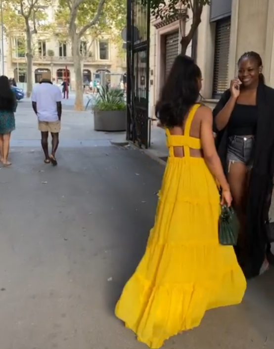 Sexy A line Straps Yellow Floor Length Chiffon Prom Dress 1690
