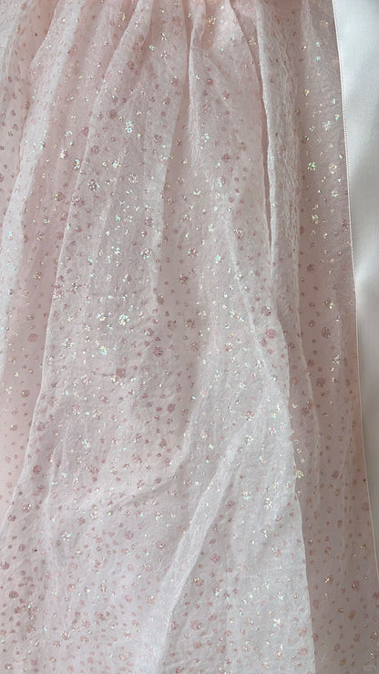 Prinzessin Rosafarbenes trägerloses Bow Pailletten Tüll Ballkleid Abendkleid Sweet 16 Kleid P4198