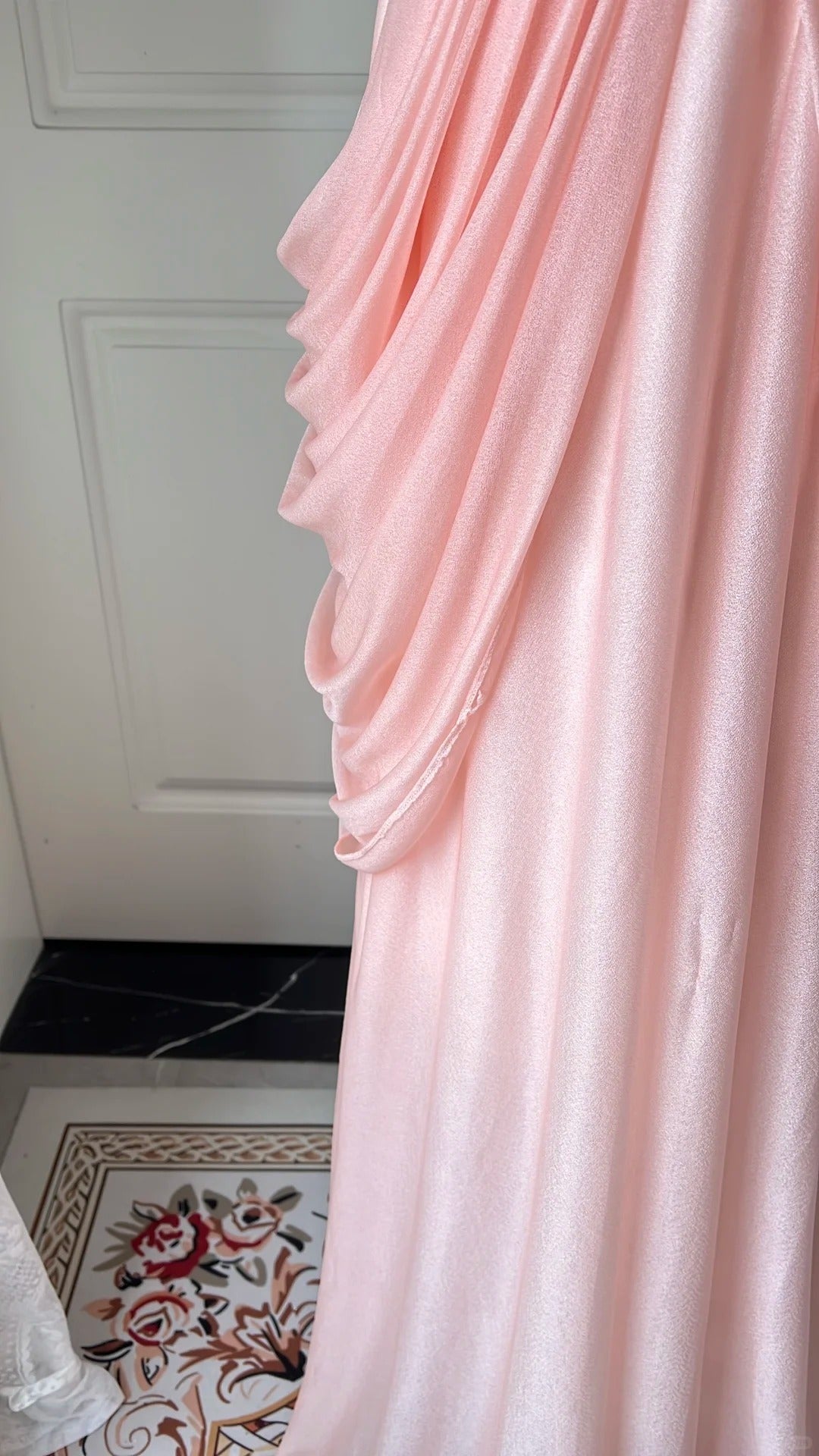Elegantes pinkfarbenes, herzförmiges Neckline-Strass-Chiffon-Abendkleid, langes Ballkleid P4205