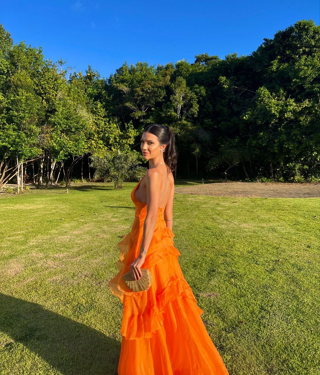 green emerald velvet dress A Line Orange Long Prom Dresses V Neck Formal Dress Outfits P1899 –  PreppyDress