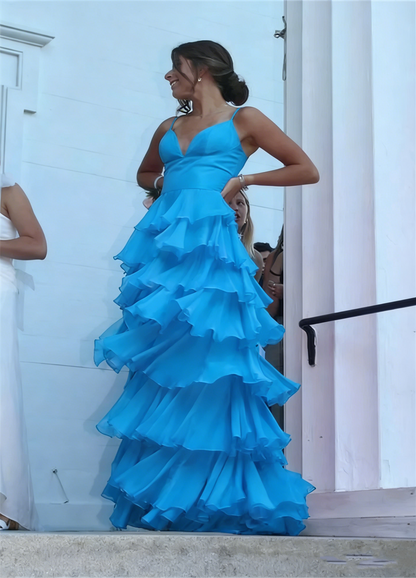 Ball Gown Hot Pink Straps Evening Party Dress Prom Dress P835