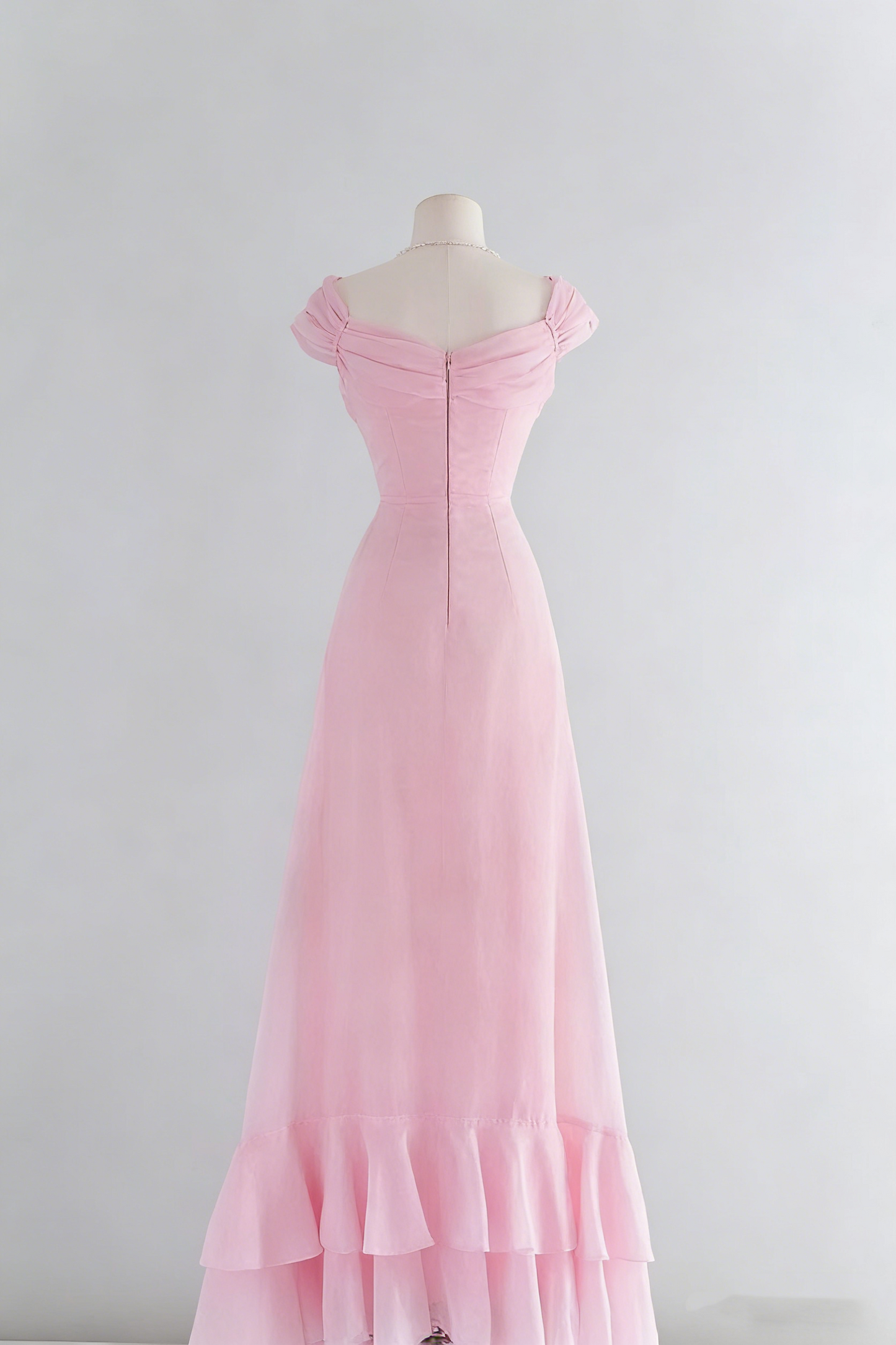 Chic A Line Sweetheart Pink Satin Long Evening Dress Prom Dresses P2389