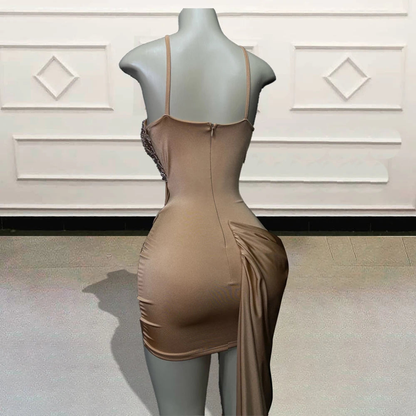 Sexy Meerjungfrau Trägern Schlitz Samt Ballkleid P985