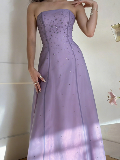 Modest A Line Strapless Burgundy Tulle Beads Long Party Dress Prom Dresses P2342