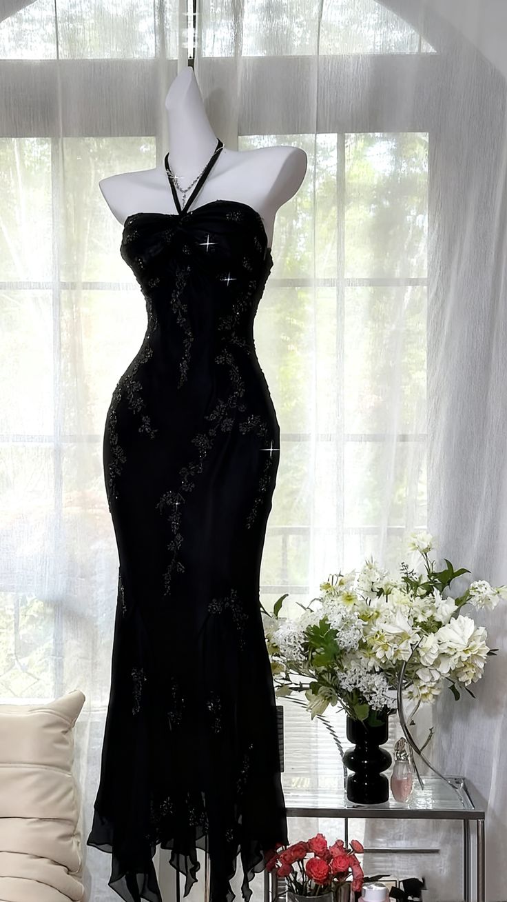 Luxuriöses dunkelgrünes Meerjungfrauen-Abendkleid aus Chiffon mit Perlenstickerei P4032