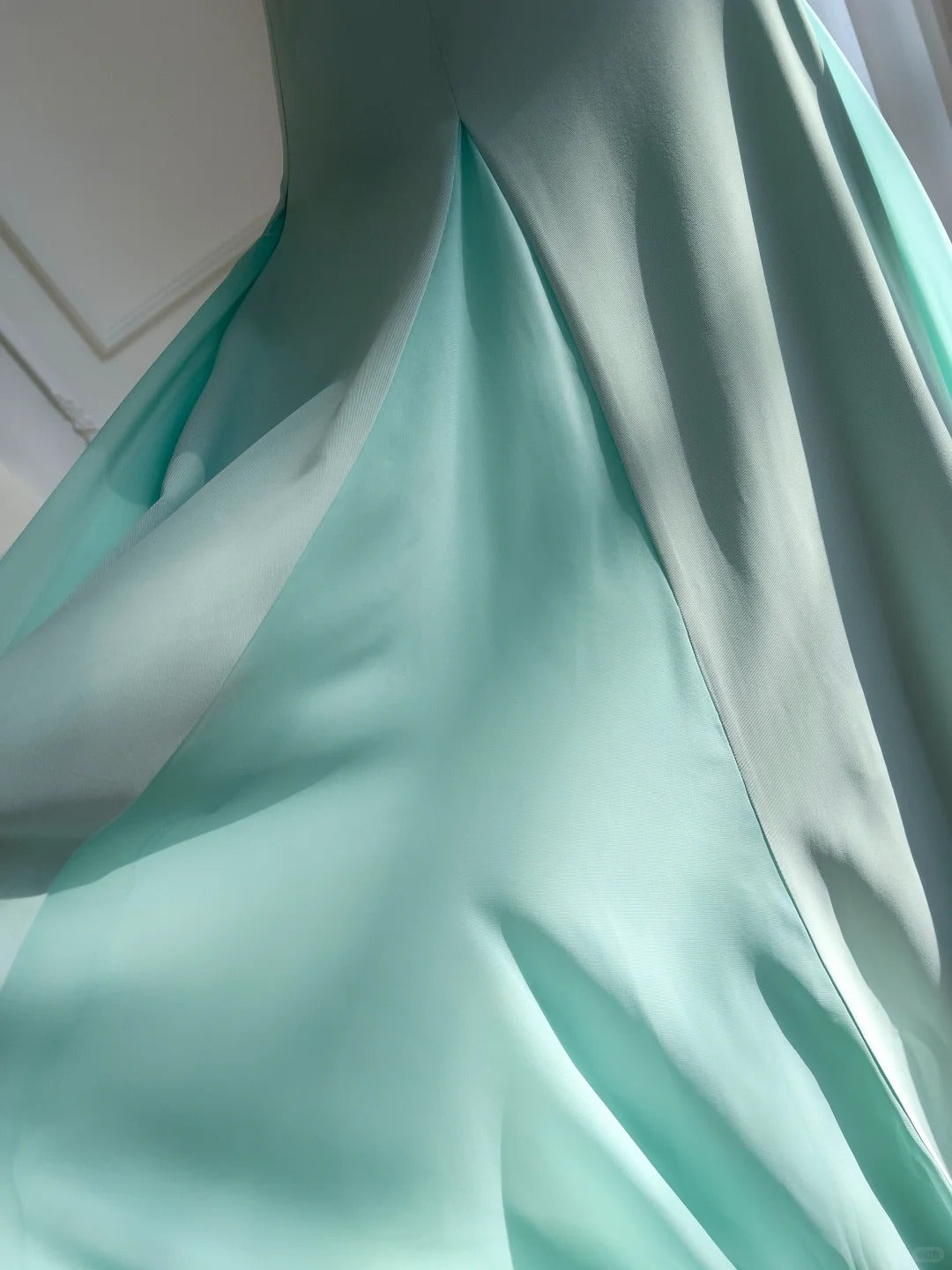 Sweet A-line Strap Chiffon Long Prom Dress Evening Dress P4043