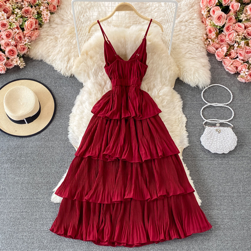 Cute V Neck Short A Line Dress Fashion Dress P340