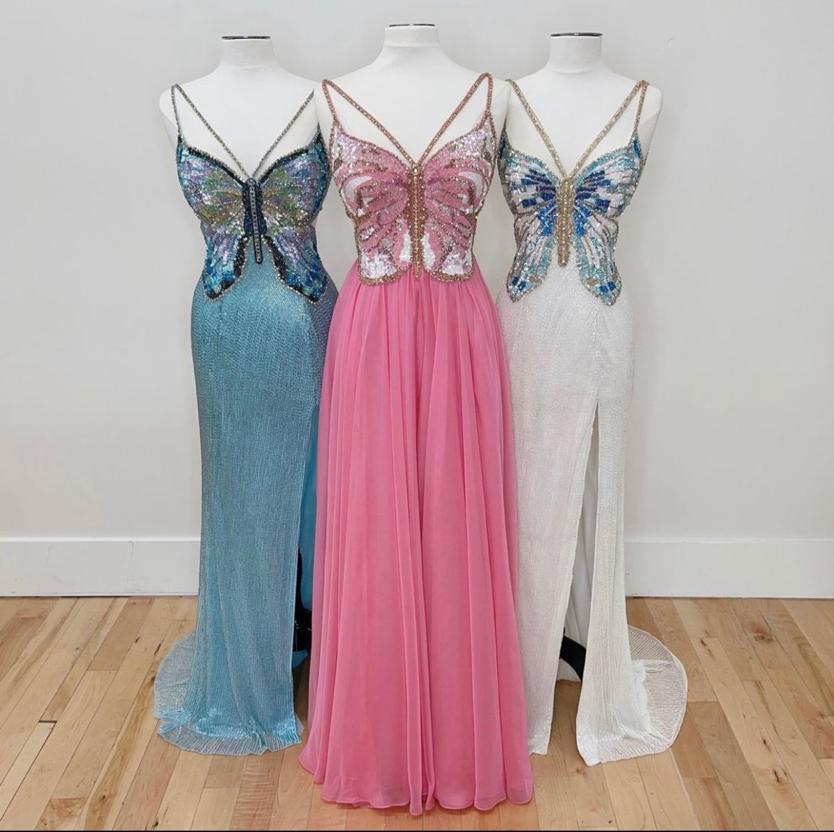 Vintage Lila Träger Chiffon Neckholder Rücken Hoher Schlitz Perlen Abendkleid Ballkleid P3251