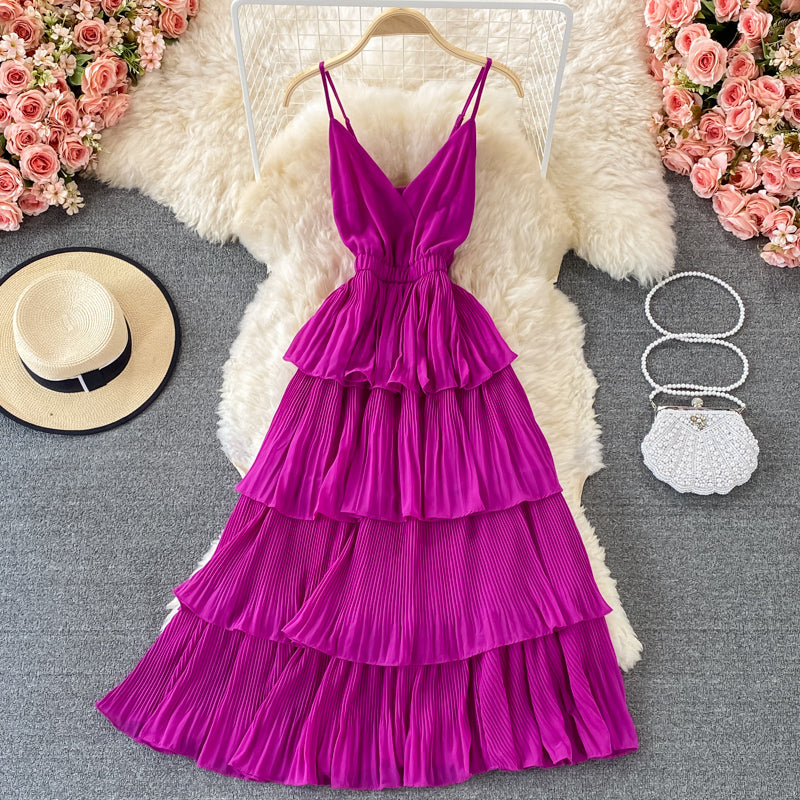 Cute V Neck Short A Line Dress Fashion Dress P340