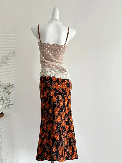 Retro Meerjungfrau Trägerloses Spitzenkleid mit Schlitz Langes Ballkleid Abendkleid P4006