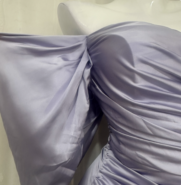 Bezauberndes hellviolettes Meerjungfrauen-Abendkleid mit Herzausschnitt, Perlen, Pailletten und Satin, langes Ballkleid P4678