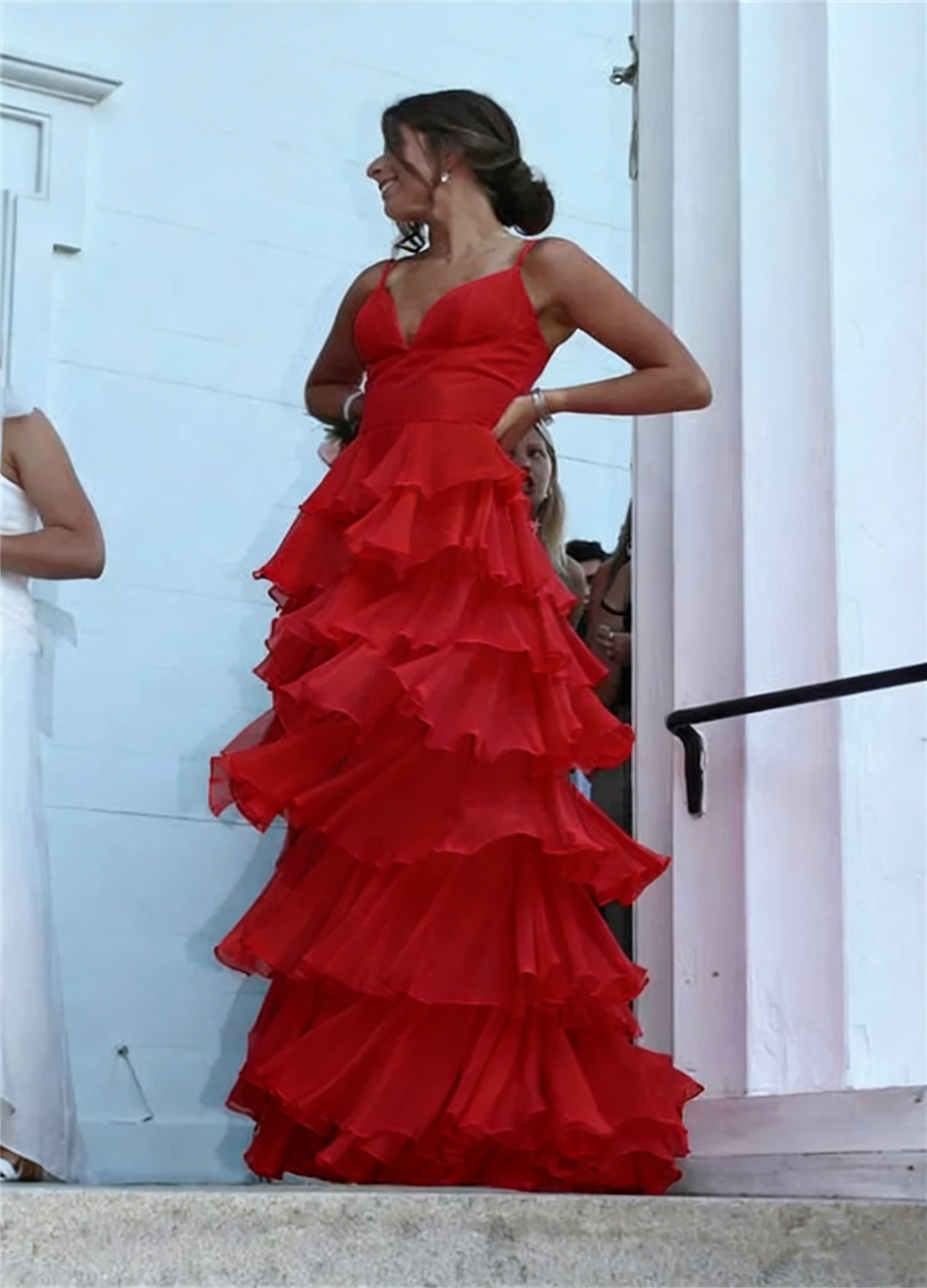 Ball Gown Hot Pink Straps Evening Party Dress Prom Dress P835