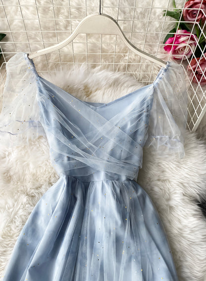 Rosa Tüll-Minikleid Sommerkleid P333