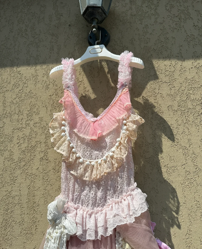 Verträumtes Gradient Spaghetti-Träger Spitzenbesatz Mehrlagiges Tüll Langes Ballkleid Geburtstagsabendkleid P4778