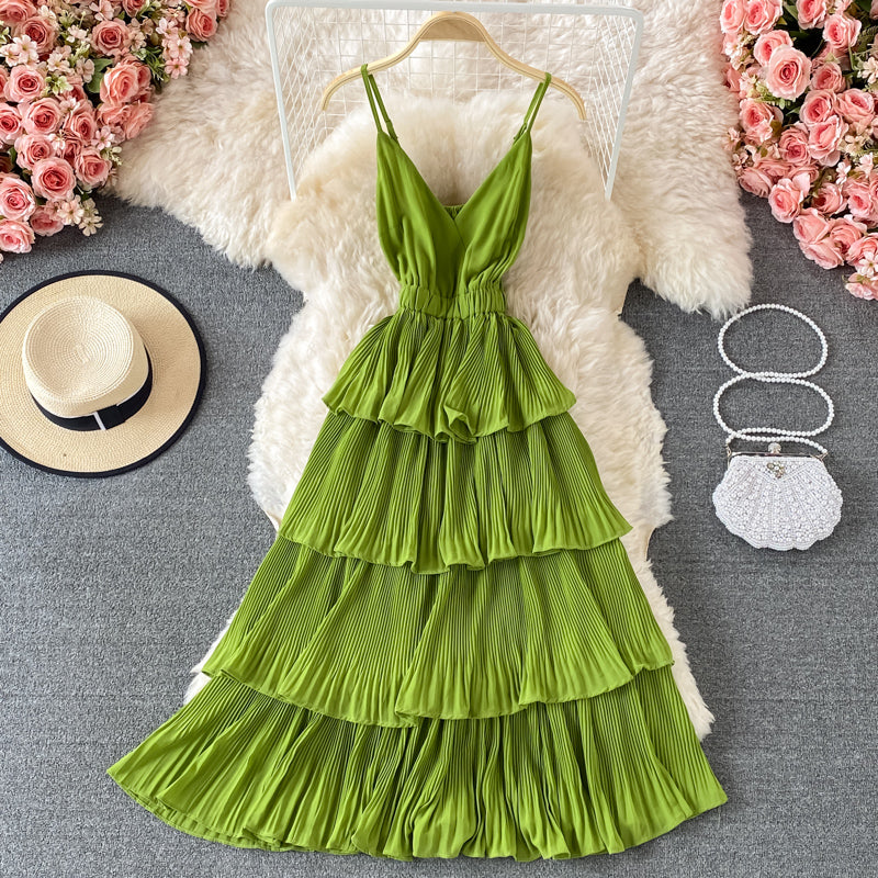 Cute V Neck Short A Line Dress Fashion Dress P340