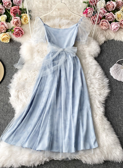 Rosa Tüll-Minikleid Sommerkleid P333
