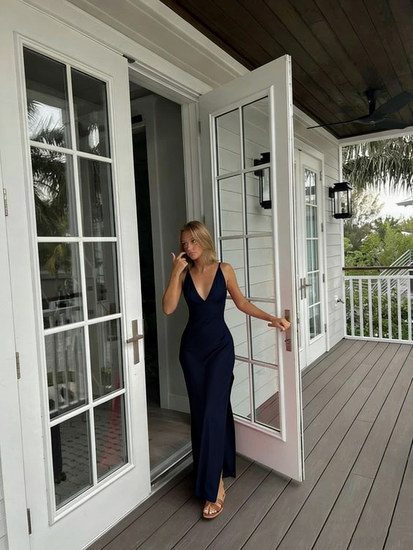 Sexy A line V neckline Sleeveless Party Dress Hot Pink Prom Dress P854