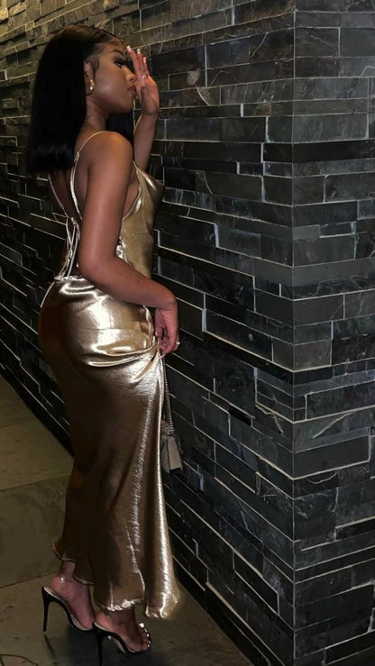 Sexy Prom Dresses  Sleeveless Backless Prom Dress Birthday Outfits P384