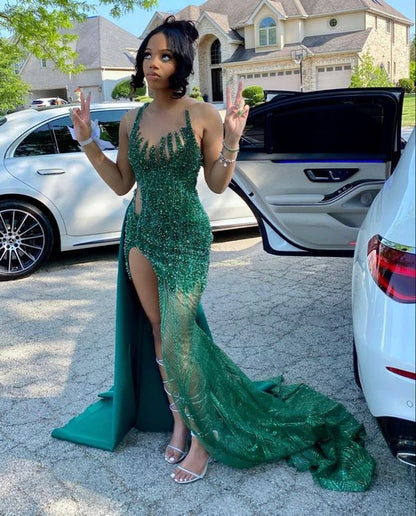 Modest Mermaid Black Girl Sequin Prom Dresses 22th Birthday Outfits P4 PreppyDress Modest Mermaid Black Girl Sequin Prom Dresses 22th Birthday Outfits P4 PreppyDress