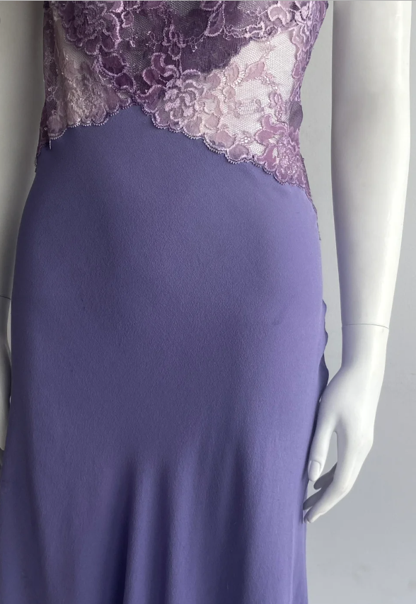 Sexy lila Spaghetti-Träger Spitze Meerjungfrau Chiffon Ballkleid Abendkleid P4849