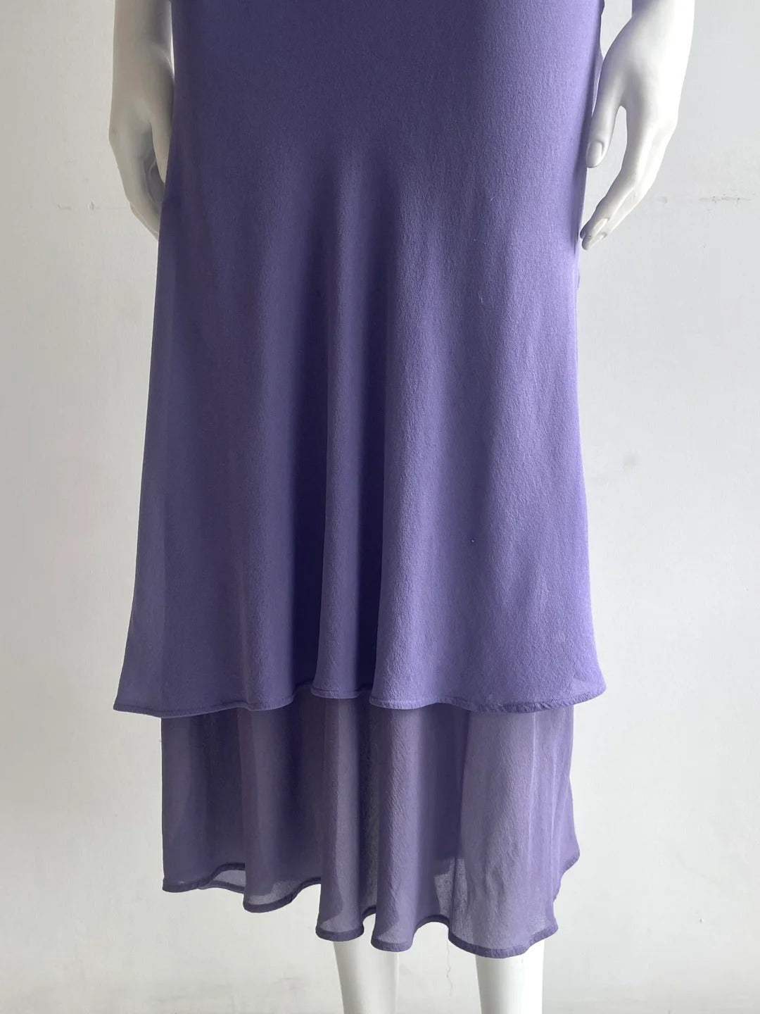Sexy lila Spaghetti-Träger Spitze Meerjungfrau Chiffon Ballkleid Abendkleid P4849