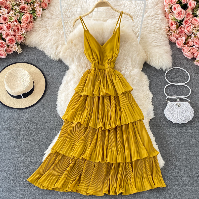 Cute V Neck Short A Line Dress Fashion Dress P340