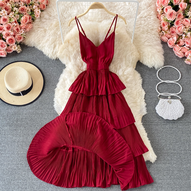 Cute V Neck Short A Line Dress Fashion Dress P340