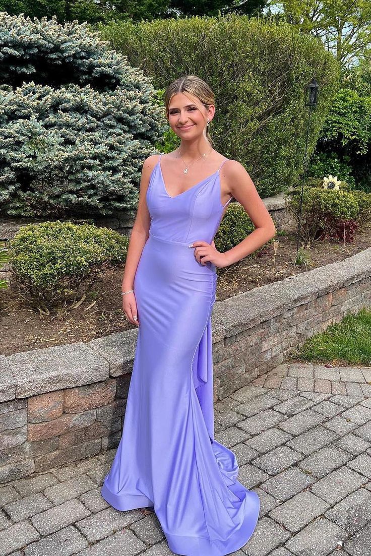 Sexy Mermaid Straps Neckline Backless Blue Long Prom Dress P1626 – PreppyDress