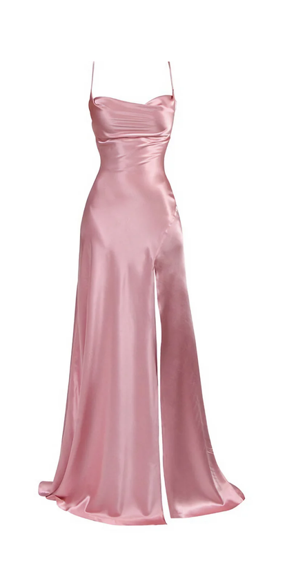 Robe de bal sirène simple longue avec fente pour 22e anniversaire P1387