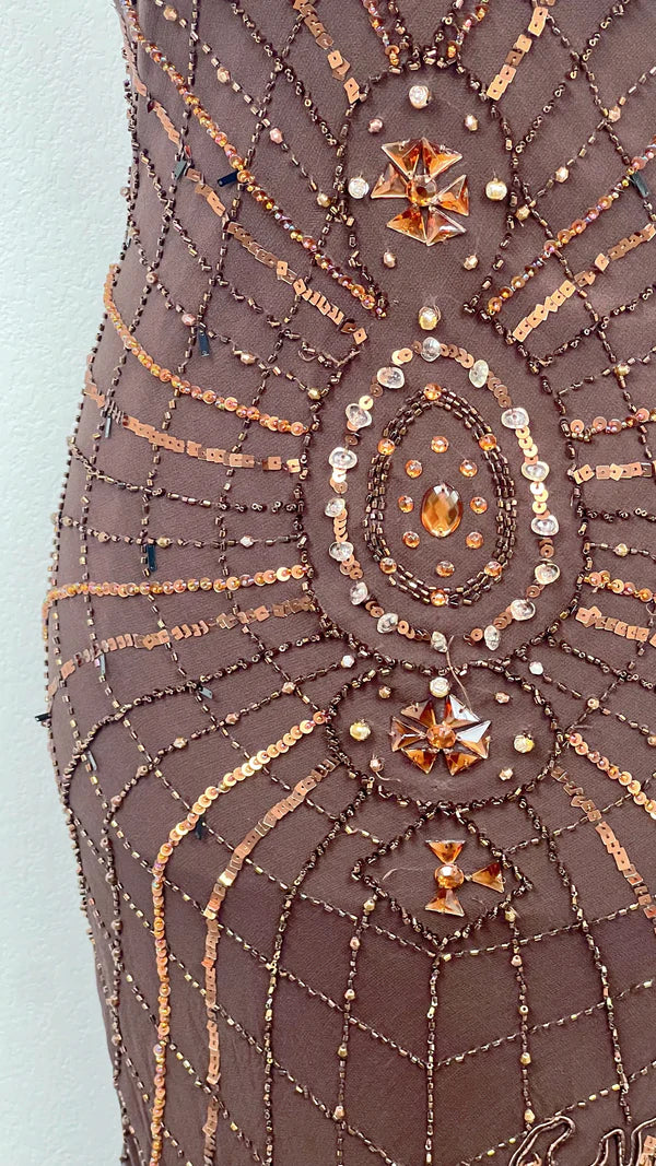 Pretty A Line Spaghetti Straps Chiffon Prom Dresses With Beads Long Evening Gowns P2307