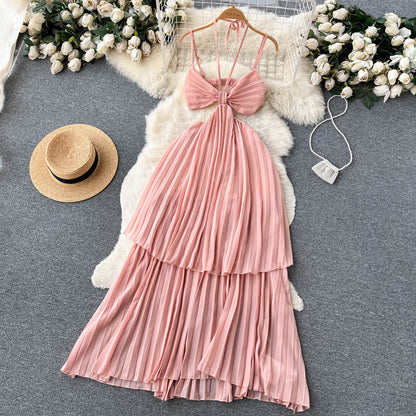 Sexy A line Sleeveless Pink Summer Holiday Dress P248 PreppyDress Sexy A line Sleeveless Pink Summer Holiday Dress P248 PreppyDress