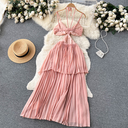 Sexy A line Sleeveless Pink Summer Holiday Dress P248 PreppyDress Sexy A line Sleeveless Pink Summer Holiday Dress P248 PreppyDress