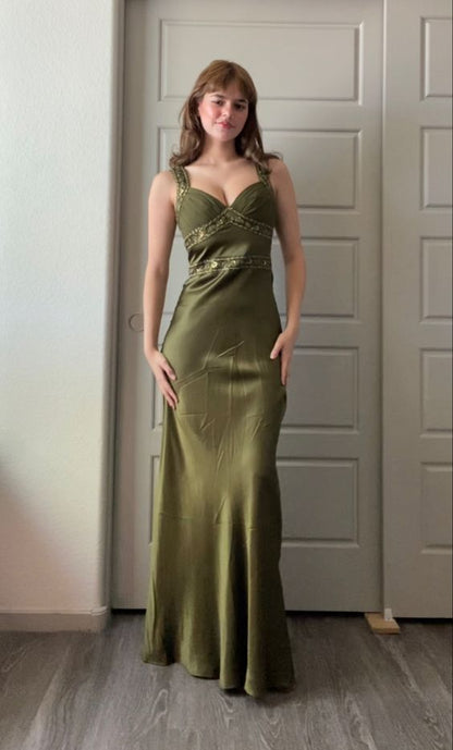 Elegant Sheath Olive Green Prom Dresses Long Formal Dress P1115 PreppyDress Elegant Sheath Olive Green Prom Dresses Long Formal Dress P1115 PreppyDress